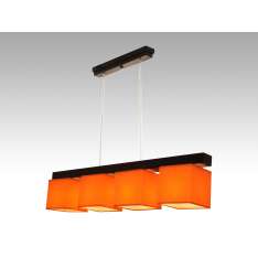 Lampa wisząca Santiago IV - 8 3363 hotelowa abażur pomarańczowy