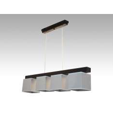 Lampa wisząca Santiago IV - 12 3387 hotelowa abażur aluminium