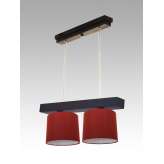 Lampa wisząca Jawa II - 4 3479 hotelowa abażur bordowy