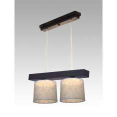 Lampa wisząca Jawa II - 5 3486 hotelowa abażur srebrne nitki