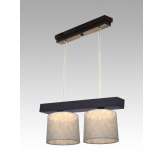 Lampa wisząca Jawa II - 5 3486 hotelowa abażur srebrne nitki