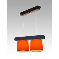 Lampa wisząca Jawa II - 8 3493 hotelowa abażur pomarańczowy