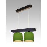 Lampa wisząca Jawa II - 10 3509 hotelowa abażur zielony