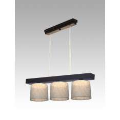 Lampa wisząca Jawa III - 5 3615 hotelowa abażur srebrne nitki