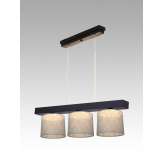 Lampa wisząca Jawa III - 5 3615 hotelowa abażur srebrne nitki