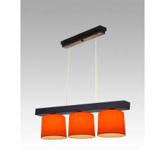Lampa wisząca Jawa III - 8 3622 hotelowa abażur pomarańczowy