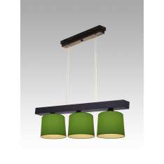 Lampa wisząca Jawa III - 10 3639 abażur zielony