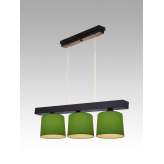 Lampa wisząca Jawa III - 10 3639 abażur zielony