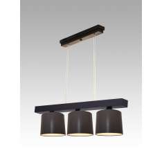 Lampa wisząca Jawa III - 16 3660 hotelowa abażur brązowy