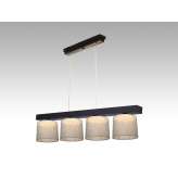 Lampa wisząca Jawa IV - 5 3745 hotelowa abażur srebrne nitki