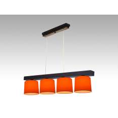 Lampa wisząca Jawa IV - 8 3752 hotelowa abażur pomarańczowy