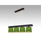 Lampa wisząca Jawa IV - 10 3769 hotelowa abażur zielony