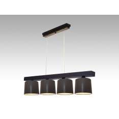 Lampa wisząca Jawa IV - 16 3790 hotelowa abażur brązowy