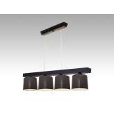 Lampa wisząca Jawa IV - 16 3790 hotelowa abażur brązowy