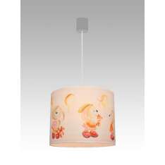 Lampa wisząca Kids W1 3844 abażur kremowy z Króliczkami