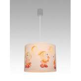 Lampa wisząca Kids W1 3844 abażur kremowy z Króliczkami