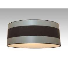 Plafon Lugano 52 8740 hotelowy abażur brązowy z aluminiowymi paskami