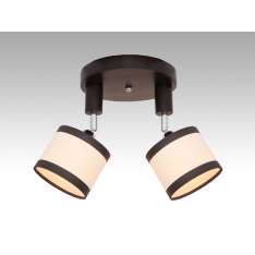 Plafon Sycylia II - 51 7194 hotelowy abażur kremowy | brązowe paski