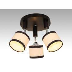 Plafon Sycylia III - 51 7248 hotelowy abażur kremowy | brązowe paski