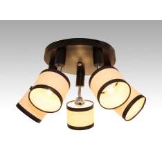 Plafon Sycylia IV - 51 7293 hotelowy abażur kremowy | brązowe paski