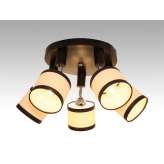 Plafon Sycylia IV - 51 7293 hotelowy abażur kremowy | brązowe paski