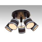 Plafon Sycylia IV - 52 7309 hotelowy abażur brązowy | aluminiowe paski