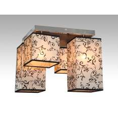 Plafon Sofia 2 7330 hotelowy abażur beżowy z czarnym wzorem