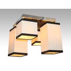 Plafon Sofia 51 7354 hotelowy abażur kremowy z brązowymi paskami