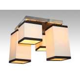 Plafon Sofia 51 7354 hotelowy abażur kremowy z brązowymi paskami