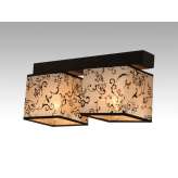 Plafon Vigo II - 2 7514 hotelowy abażur beżowy z czarnym wzorem