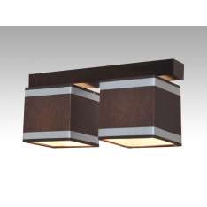 Plafon Vigo II - 52 7620 hotelowy abażur brązowy z aluminiowymi paskami