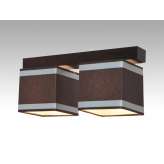 Plafon Vigo II - 52 7620 hotelowy abażur brązowy z aluminiowymi paskami