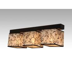 Plafon Vigo III - 2 7644 hotelowy abażur beżowy z czarnym wzorem