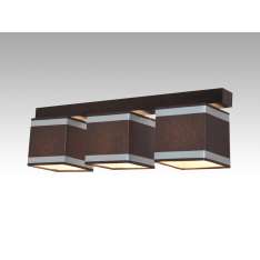 Plafon Vigo III - 52 7750 hotelowy abażur brązowy z aluminiowymi paskami