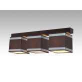 Plafon Vigo III - 52 7750 hotelowy abażur brązowy z aluminiowymi paskami