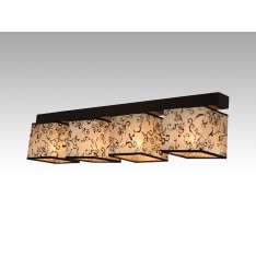 Plafon Vigo IV - 2 7774 hotelowy abażur beżowy z czarnym wzorem