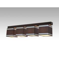 Plafon Vigo IV - 52 7880 hotelowy abażur brązowy z aluminiowymi paskami