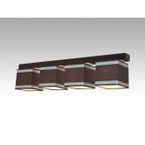 Plafon Vigo IV - 52 7880 hotelowy abażur brązowy z aluminiowymi paskami