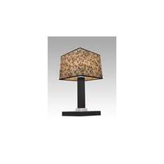Lampa stołowa Nicea 2 4353 hotelowa abażur beżowy z czarnym wzorem