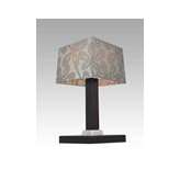 Lampa stołowa Nicea 9 4391 hotelowa abażur szary z szarym wzorem