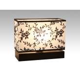 Lampa stołowa Orlando 13 4544 hotelowa abażur biały z czarnym wzorem