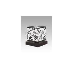 Lampa stołowa Haga 13 4810 hotelowa abażur biały z czarnym wzorem