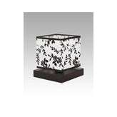 Lampa stołowa Haga 13 4810 hotelowa abażur biały z czarnym wzorem