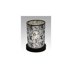 Lampa stołowa Toronto 13 5220 hotelowa abażur biały z czarnym wzorem