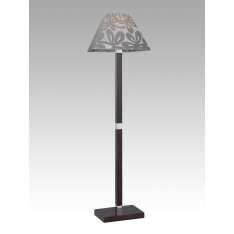 Lampa podłogowa Palmas 9 5879 hotelowa abażur szary z szarym wzorem