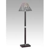 Lampa podłogowa Palmas 9 5879 hotelowa abażur szary z szarym wzorem