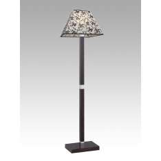 Lampa podłogowa Palmas 13 5909 hotelowa abażur biały z czarnym wzorem