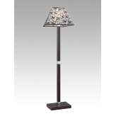 Lampa podłogowa Palmas 13 5909 hotelowa abażur biały z czarnym wzorem