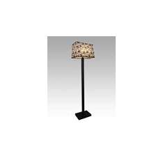 Lampa podłogowa Colombo 13 9020 hotelowa abażur biały z czarnym wzorem