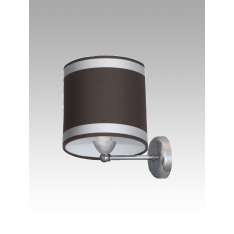 Kinkiet Lyon 52 6456 hotelowy abażur brązowy | aluminiowe pasy